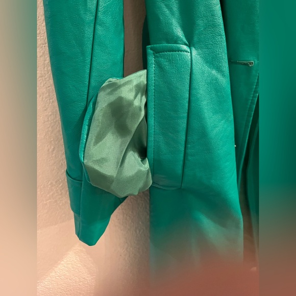 Helen Bergman X Anthropologie Green Faux Leather - Picture 7 of 10